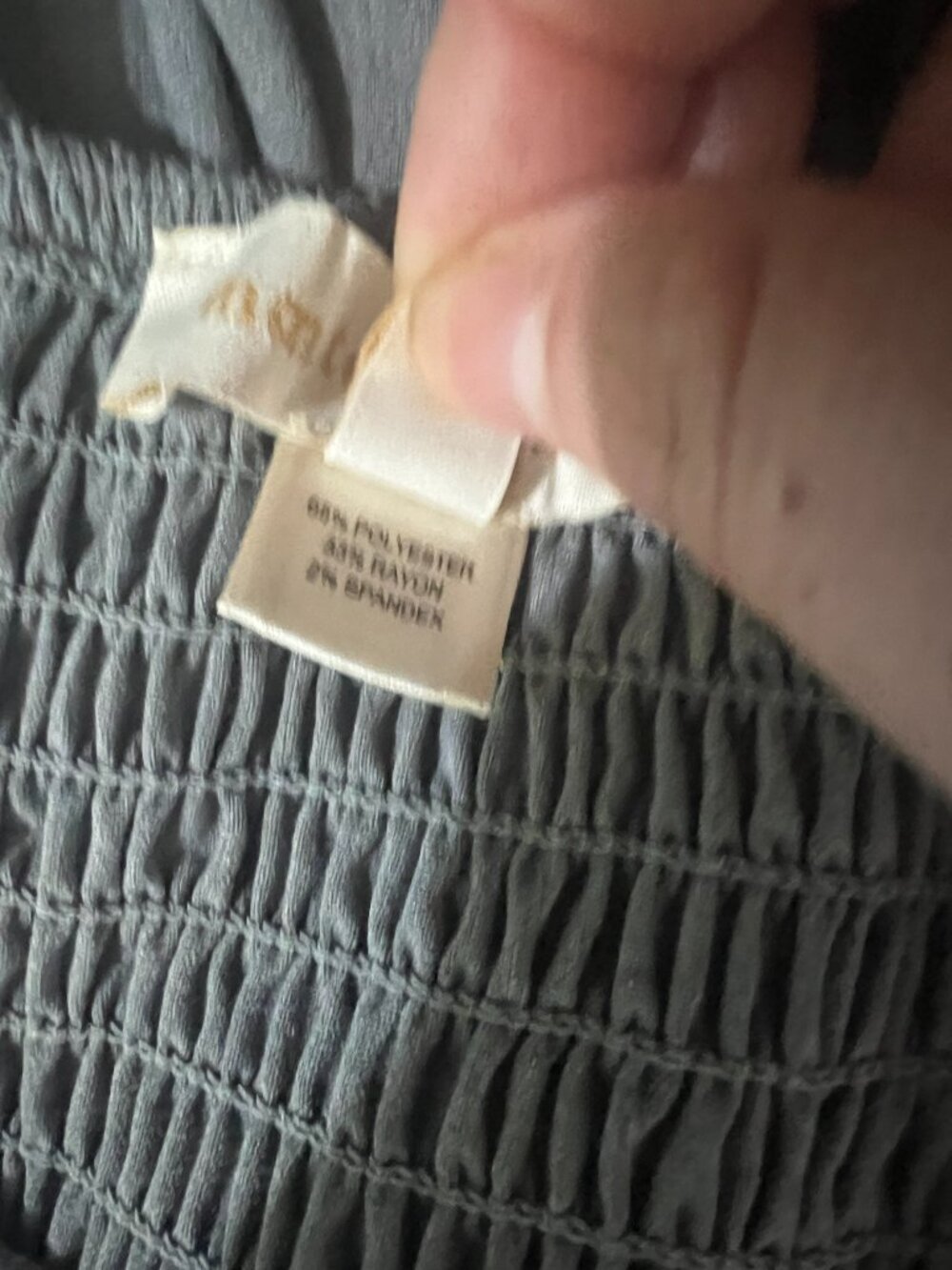 Grey Wide Leg Jumpsuit Smocked Back - Picture 6 of 7